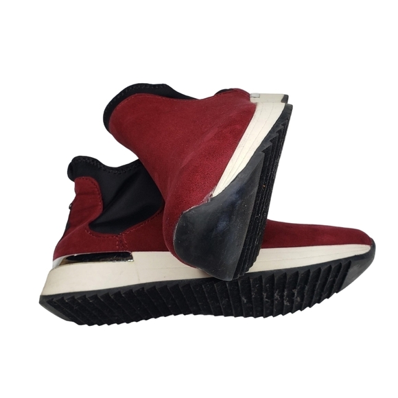Kenneth Cole Reaction | Cameron Chelsea Jogger Red Textile High Top Sneakers 6 - Picture 6 of 9